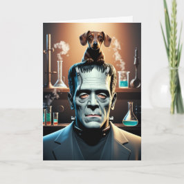 Dackel und Frankensteinkarte Karte