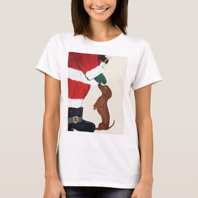 Dackel und Sankt T-Shirt (Vorderseite)