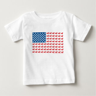 Dackel-USA-FLAG-für-Dunkel Baby T-shirt
