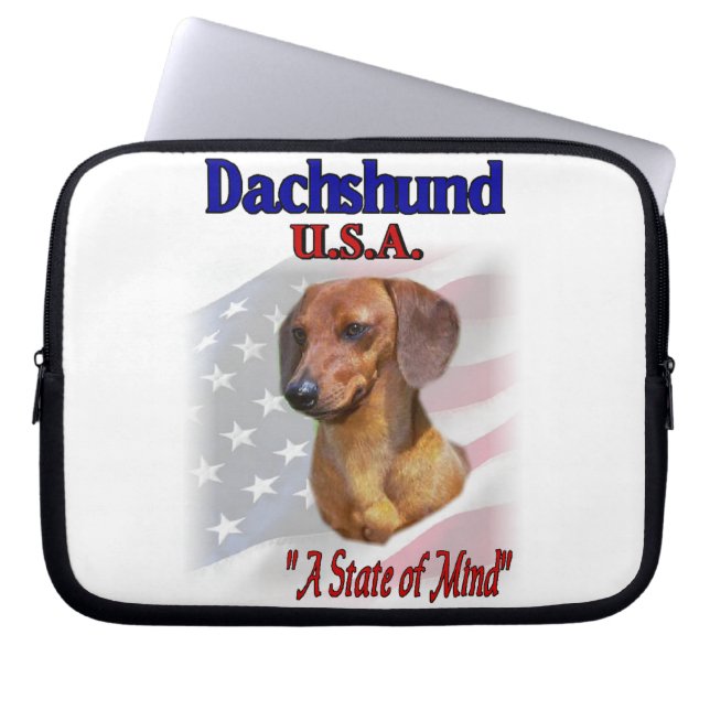 DACKEL USA LAPTOPSCHUTZHÜLLE (Vorderseite)