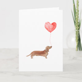 Dackel Valentinenkarte, Hundevalente Feiertagskarte