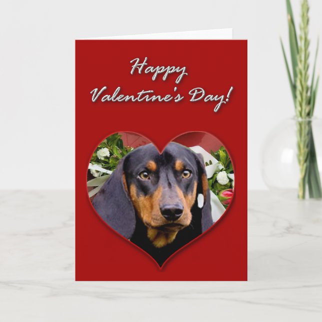 Dackel-Valentinstag-Karte Feiertagskarte (Vorderseite)