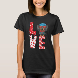 Dackel Valentinstag Liebe Valentine Niedliches Her T-Shirt