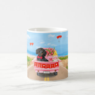 Dackel Valentinstag Lkw Herz Kaffeetasse
