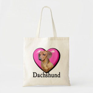 Dackel Valentinstag Tragetasche