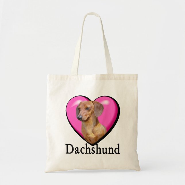 Dackel Valentinstag Tragetasche (Vorne)