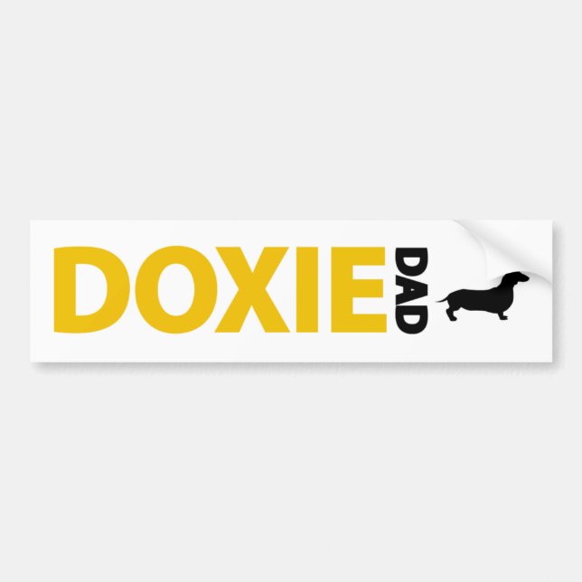 Dackel-Vater Autoaufkleber (Vorne)