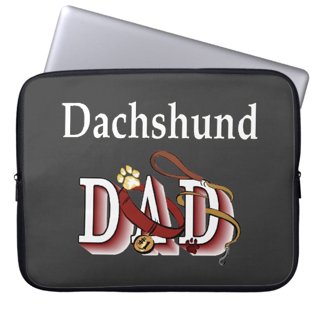 Dackel Vater Geschenke Laptopschutzhülle (Vorderseite)