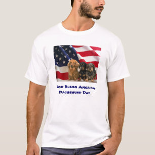 Dackel-Vater-Gott segnen Amerika-Shirt T-Shirt