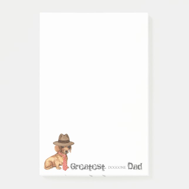 Dackel Vater Post-it Klebezettel (Vorderseite)
