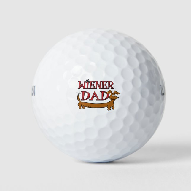 Dackel-Vater-Schlicht Golfball (Vorderseite)