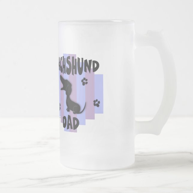 Dackel-Vater-Tasse Mattglas Bierglas (Rechts)