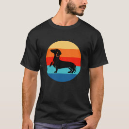 Dackel Vintag Sunset T-Shirt