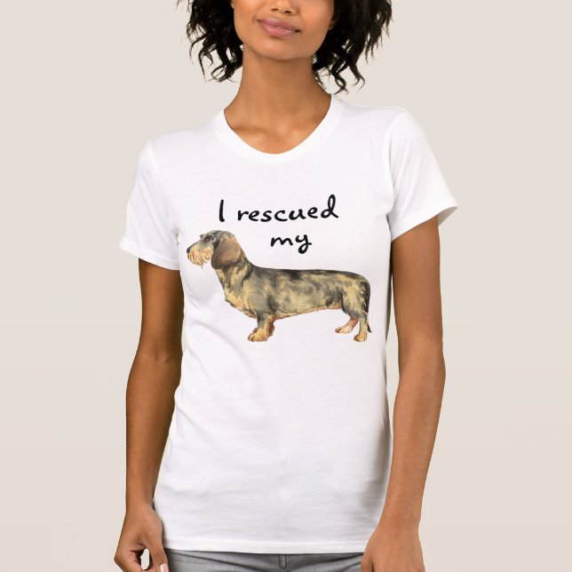 Dackel von Rettungsdiensten für Drahthaar T-Shirt (Vorderseite)