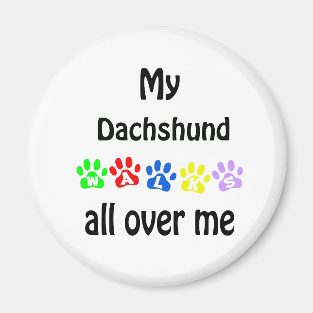 Dackel Walking Design Magnet (Vorne)