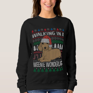 Dackel Wandern in einem Würstchen Wunderland Sweatshirt
