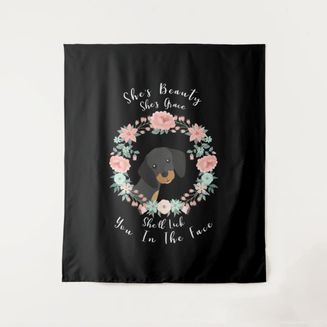 Dackel Wandteppich (Vorderseite)