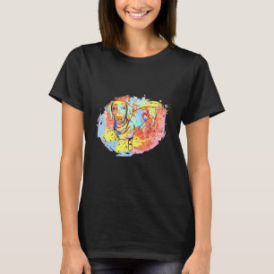 Dackel Wasserfarbe Niedliche Hot Dog Dackel Mama T-Shirt