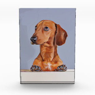 Dackel weg Dackel Hund Geburtstagspopster Fotoblock
