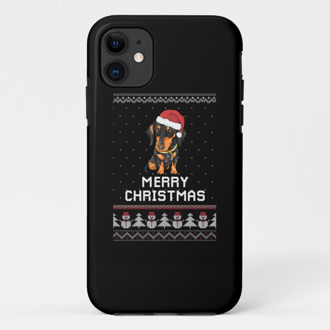 Dackel Weihnachten Case-Mate iPhone Hülle (Rückseite)
