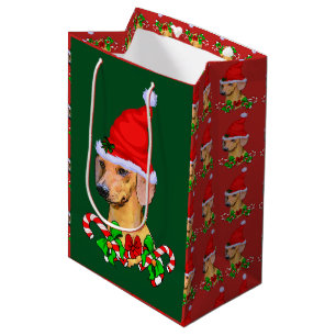Dackel-Weihnachten fröhlich Mittlere Geschenktüte