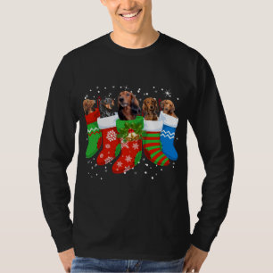 Dackel Weihnachten Hund Niedlich Socken Xmas T-Shirt
