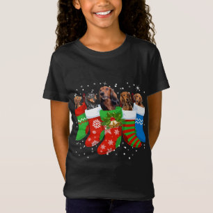 Dackel Weihnachten Hund Niedlich Socken Xmas T-Shirt