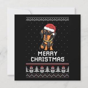 Dackel Weihnachten Mitteilungskarte