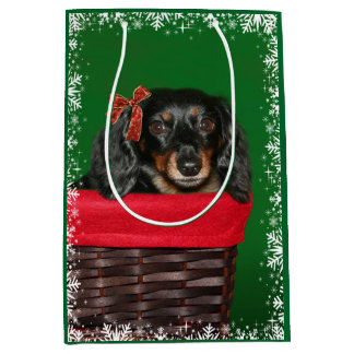 Dackel-Weihnachten Mittlere Geschenktüte