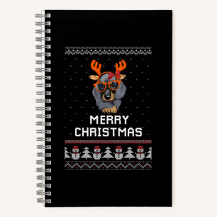 Dackel Weihnachten Notizbuch