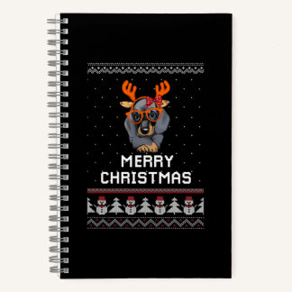 Dackel Weihnachten Notizbuch