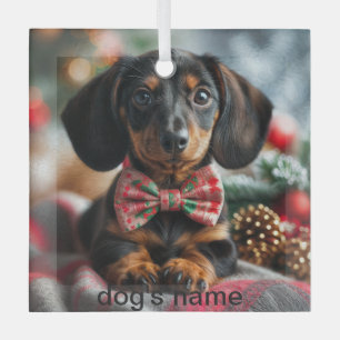 Dackel Weihnachten Ornament Aus Glas