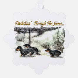 Dackel Weihnachten Ornament Karte