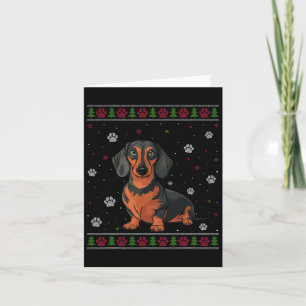 Dackel Weihnachten Sweater Xmas Haustier Hund Lo Karte