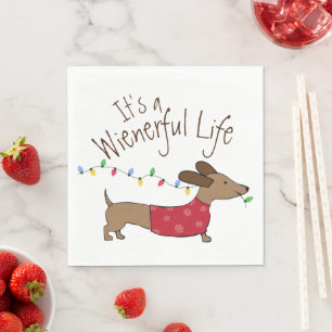 Dackel Weihnachten Weihnachten Party Serviette