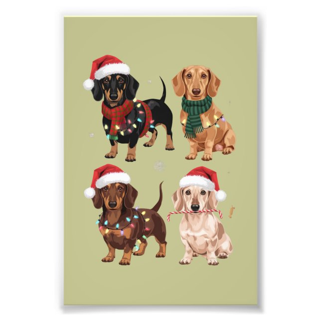 Dackel Weihnachts-Hund Mama Lover Xmas Geschenk Fotodruck (Vorne)
