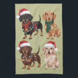 Dackel Weihnachts-Hund Mama Lover Xmas Geschenk Geschirrtuch<br><div class="desc">Dackel Weihnachts-Hund Mama Lover Xmas Geschenk</div>