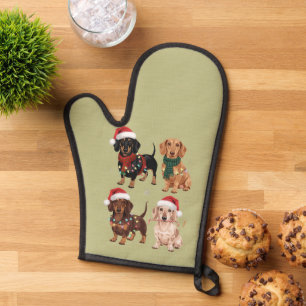 Dackel Weihnachts-Hund Mama Lover Xmas Geschenk Ofenhandschuh