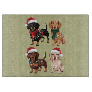 Dackel Weihnachts-Hund Mama Lover Xmas Geschenk Schneidebrett