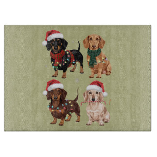 Dackel Weihnachts-Hund Mama Lover Xmas Geschenk Schneidebrett