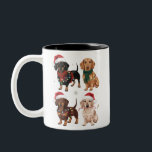 Dackel Weihnachts-Hund Mama Lover Xmas Geschenk Zweifarbige Tasse<br><div class="desc">Dackel Weihnachts-Hund Mama Lover Xmas Geschenk</div>