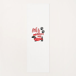 Dackel Weihnachts-Shirt _ Funny Feliz Naughty Do Yogamatte
