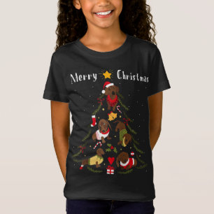 Dackel Weihnachtsbaum Xmas Hund Lover T-Shirt