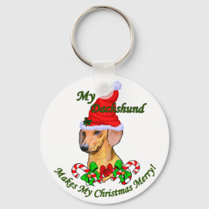 Dackel Weihnachtsgeschenke Schlüsselanhänger