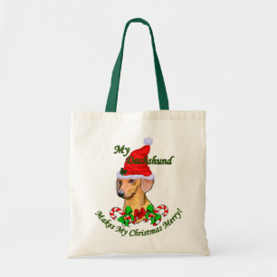 Dackel Weihnachtsgeschenke Tragetasche