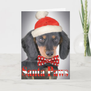 Dackel Weihnachtskarte Feiertagskarte