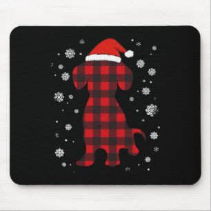 Dackel Weihnachtsmannmütze Hund über Weihnachten Mousepad