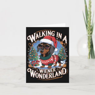 Dackel Weihnachtsmannmütze Weihnachtskostüm Hund L Karte
