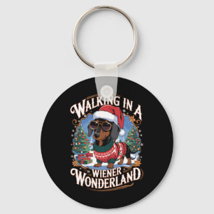 Dackel Weihnachtsmannmütze Weihnachtskostüm Hund L Schlüsselanhänger