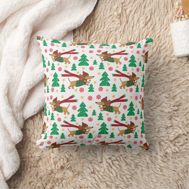 Dackel Weihnachtswirbel Kissen (Decke)
